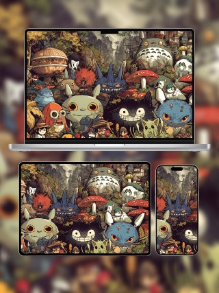 宫崎骏龙猫卡通壁纸免费下载 | 高清4k手机电脑平板壁纸 | 共4张