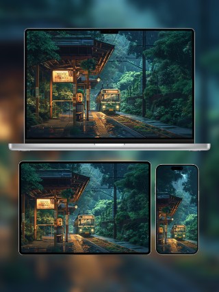 治愈系车站风景壁纸免费下载 | 高清4k手机平板电脑桌面壁纸 | 共4张