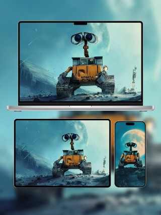 机器人瓦力卡通壁纸免费下载 | 高清4k手机平板电脑桌面背景 | 共4张